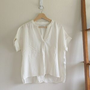 Madewell (Re)sponsible Lakeline Popover Shirt - Lighthouse Sz S